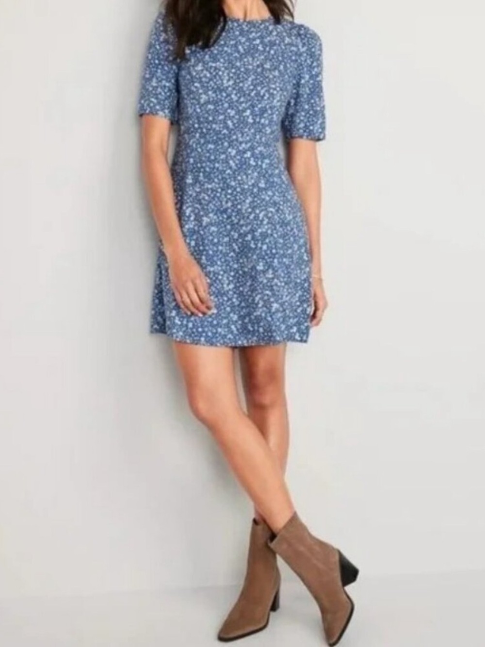Old Navy Blue Floral Casual Dress Size XS